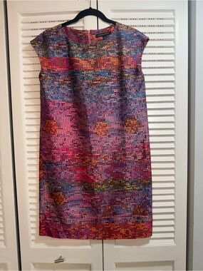 Cynthia Steffe Pink & Purple Mosaic Shift Dress